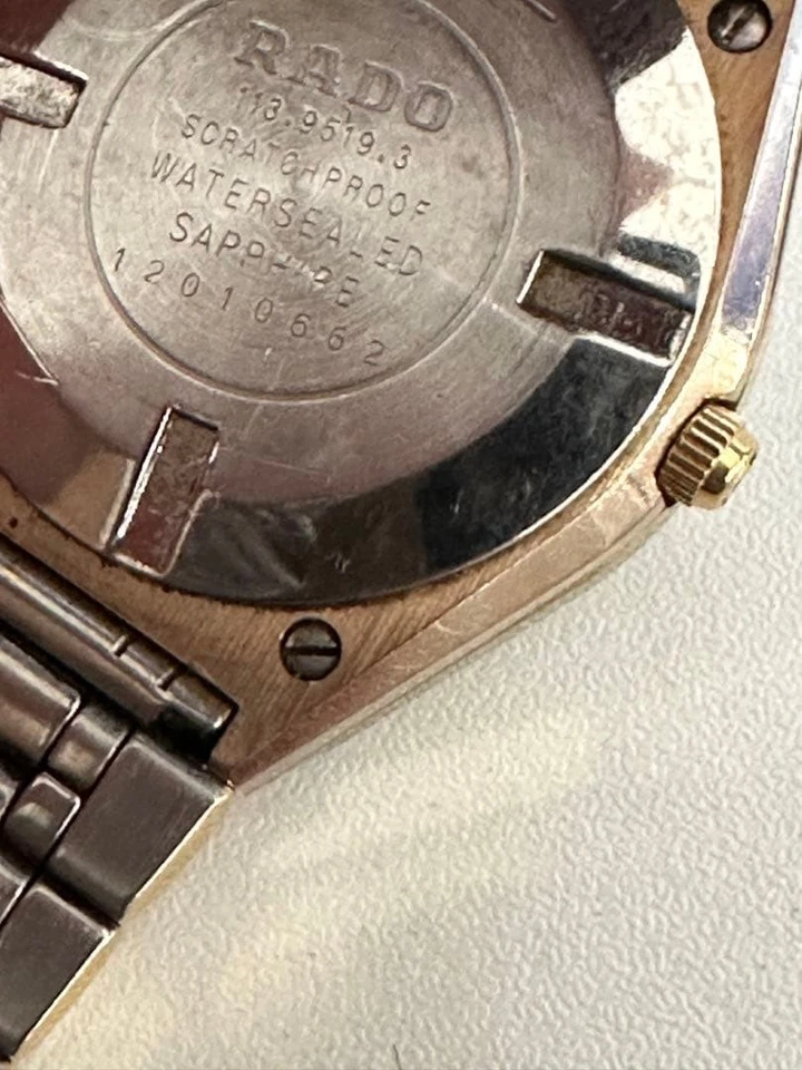 Кварцевые часы RADO DIASTAR золотистое сапфировое стекло 2054 классические часы - Изображение 3 из 4