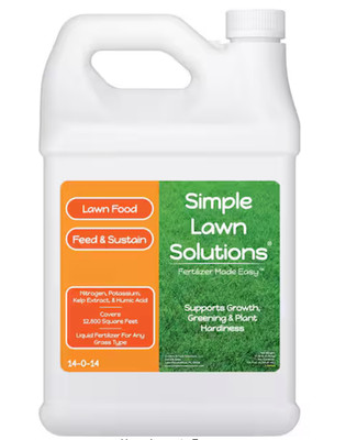 Simple Lawn Solutions Lawn Food 128 oz. Liquid Lawn Fertilizer 14-0-14 12,800 sq