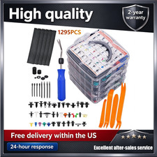 1295pcs Car Retainer Auto Fasteners Body Plastic Trim Clips Pin Rivet Bumper Kit