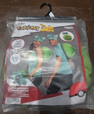 Bulbasaur Adult Costume Kit NEW Headpiece Bulb One Size Cosplay Halloween 