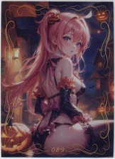 ❤️SPICY HALLOWEEN GIRL - Goddess Story ANIME WAIFU Card - PEACH BLOSSOM BEAM 089