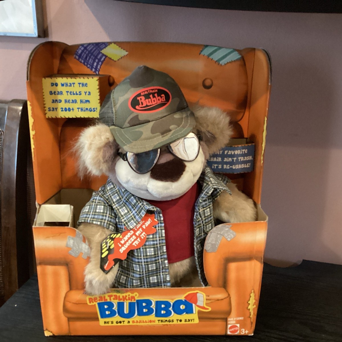 Real Talkin' Bubba Smart Aleck Wisecraking Talking Plush Bear for