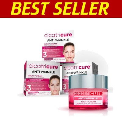 3-Pack Anti-Wrinkle Night Face Cream - Intensively Hydrates and Revitalizes