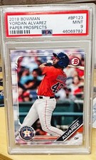 2019 Bowman Paper Prospects - Yordan Alvarez #BP123 PSA 9 Houston Astros