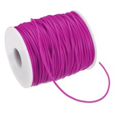54.7 Yards 2mm Hollow Pipe Tubing Rubber Cord with 1.2mm Hole, Reddish Purple