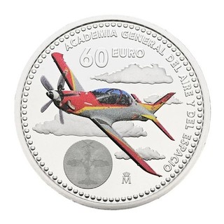 Spanien 60 EURO 2026 Academia General Del Aire Silber Proof Folder
