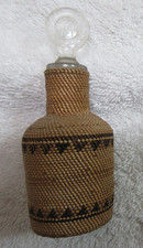 VERY NICE OLD NATIVE AMERICAN PERFUME BOTTLE BASKET--NR!