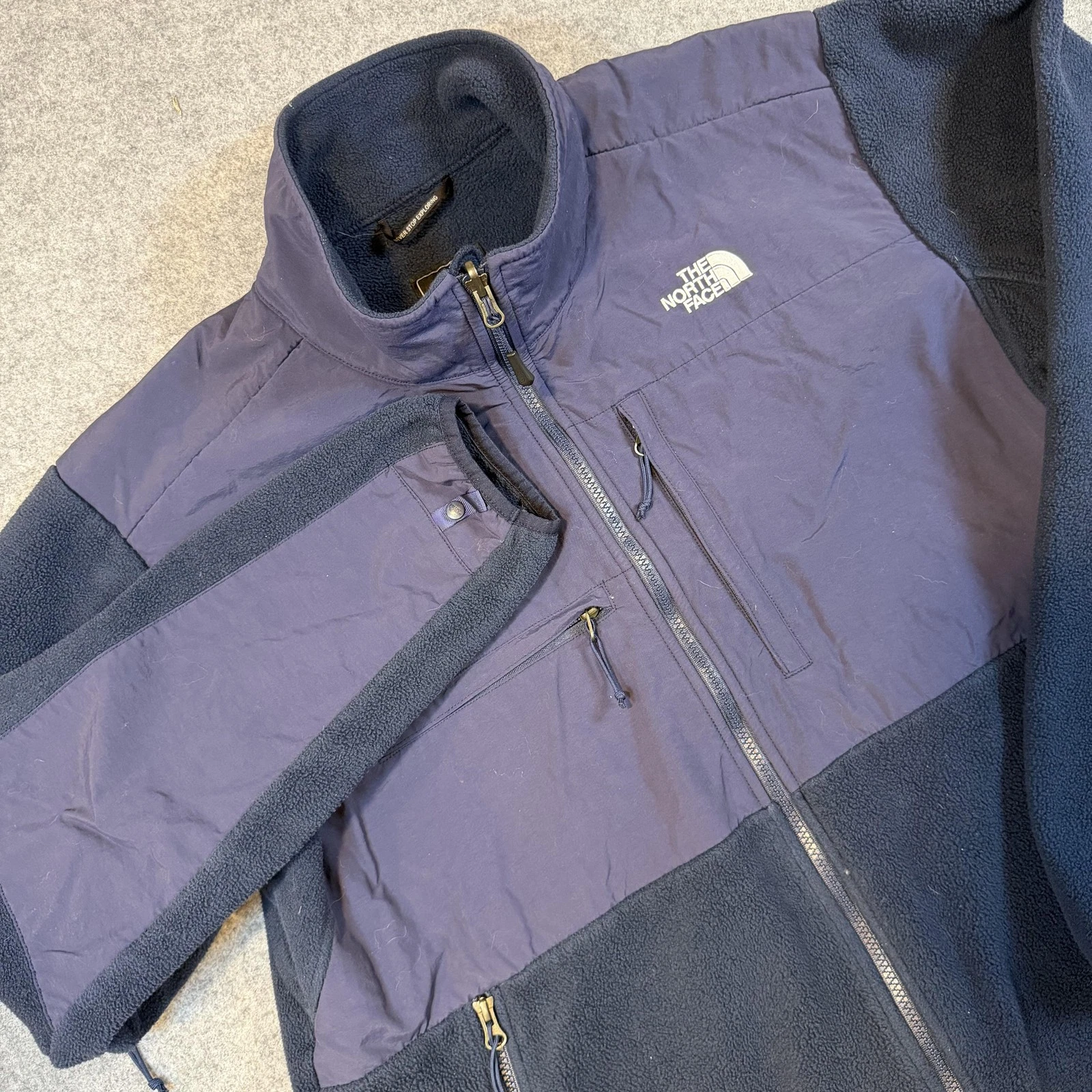 The North Face Denali Fleece Jacket Mens XL Blue Full Zip Outdoor Hiking