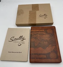 Scully Leather Planner Notebook Cover - Old World Map Atlas Print W Pages & Box