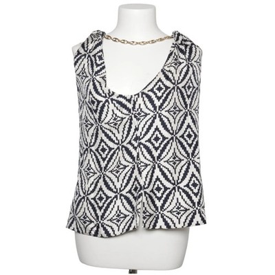 Milly, Top, Größe: 38, Schwarz/Weiß, Acetat/Seide, Print, Damen #btf