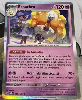 Pokemon Karte Temporal Paradoxon PARit DEU: ESPATHRA 081/182 Rare Holo