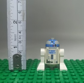 LEGO 2008 STAR WARS SW0217 ASTROMECH DROID R2-D2 GRAY HEAD MINI FIGURE #7877
