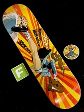 RARE Hook-Ups Kung Fu High School Skateboard Deck JK Industries Jeremy Klein
