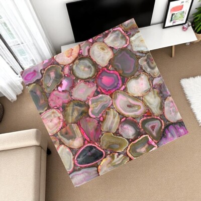 18'' Agate Coffee Side Table Top Natural Stones Handmade Unique Home Furniture De