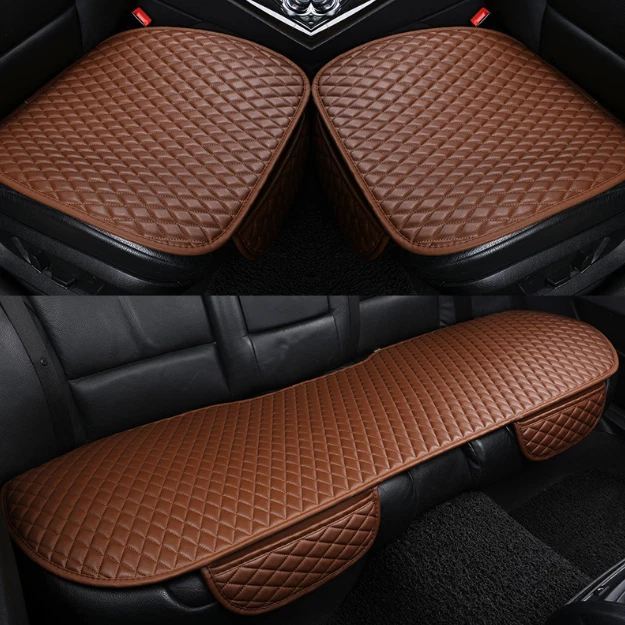 Universal For Maserati Front Rear Car Seat Cover PU Leather Seat Cushion Car Pad Foto 2 de 4