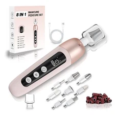 Electric Nail Drill Cordless Nail File Professional Manicure Pedicure Kit, 9 ...