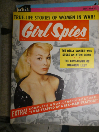 RARE 1958 Graphic / Men's Magazine Girl Spies Jan 1958 Vol. 1 No. 1 Lee Sharon - Foto 1 di 11