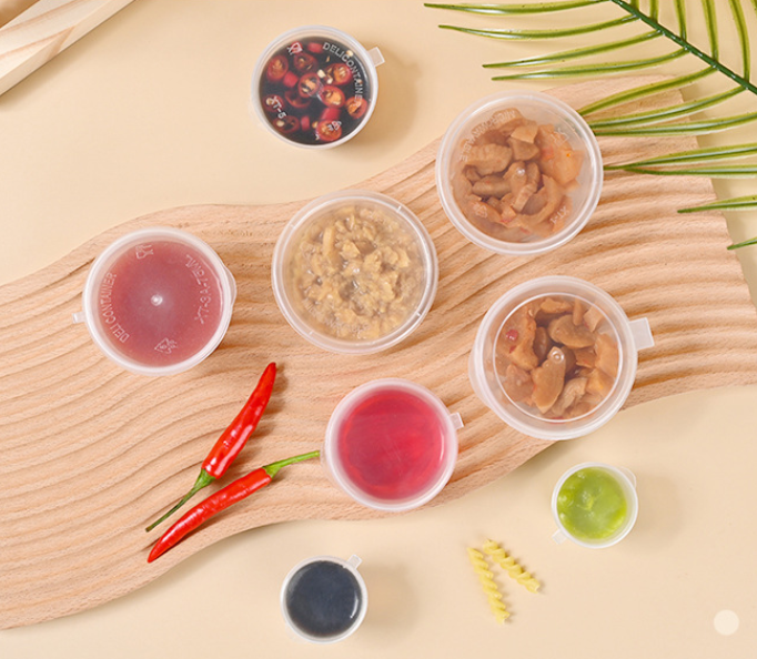 125pcs 1oz Food Containers Plastic Storage Tubs Sauce Cups Deli Pots
