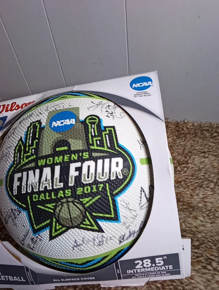 Baloncesto Dallas Wilson 2017 NCAA Final Four femenino con firmas autógrafas Foto 4 de 4