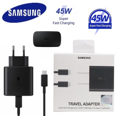 For Samsung 45W Super Fast Charger Adapter Galaxy S20 S21+ S22 Ultra 5G N20