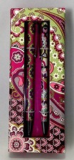 Vera Bradley Very Berry Paisley Perfect Match Pen  Pencil Set Ball Point
