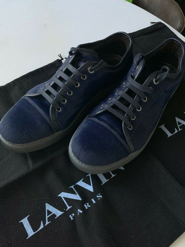 Mint $785 Navy Blue Lanvin shoes Calf 