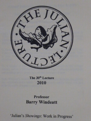 Julian Norwich Norfolk 2010 Lecture Revelations Of Divine Love In Progress Book