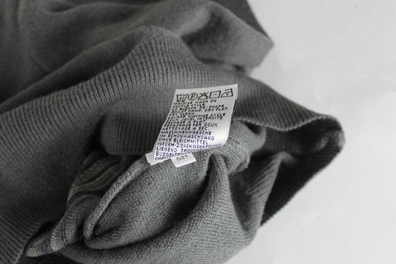 Mens Gabicci Jumper Size Large Vintage Grey Pullover Long Sleeves image 10