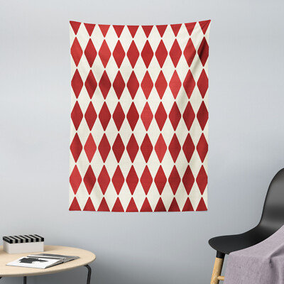 Retro Mikrofaser Wandteppich Vintage Harlequin Entwurf
