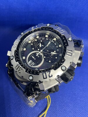 Invicta Gladiator Silver/Black mod 36887, Swiss Movt, men's