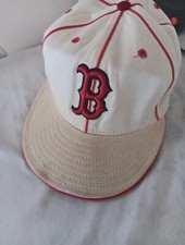 New Era x MLB Off White Boston Red Sox Pinstripe 59fifty Fitted Hat Cap Size 7