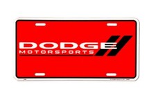 Dodge Motorsports Logo Aluminum Metal License Plate Sign Tag Charger Dart Ram Dodge Motorsports Logo Aluminum Metal License Plate Sign Tag Charger Dart Ram