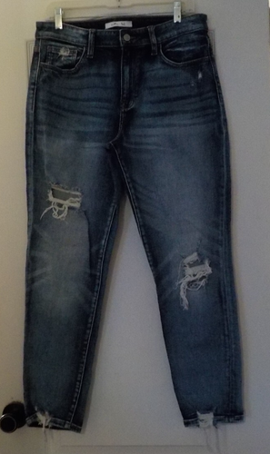 Willow & Root Jeans Womens size 30 Darker distressed blue jeans everyday jeans - 第 5/12 張圖片