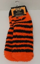 Halloween Fuzzy Socks shoe size 5-9 Orange black