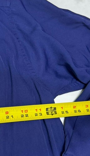 Camicia uomo 17 17,5 XL vintage anni 50 rayon gabardine Southampton colletto ad anello blu navy - Foto 5 di 7