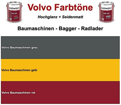 Südwest LBN Premium Lack - VOLVO - Fahrzeuglack Bagger LKW Baumaschinen Traktor