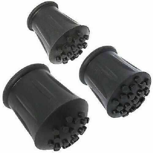Set of 4 Heavy Duty 19mm Walking Stick Rubber Ferrules Cane Crutch Grip