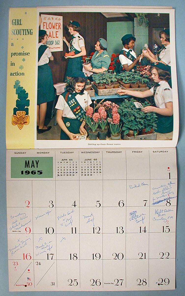 Three Vintage Girl Scouts of the USA Calendars 1961 1962 1965 Many