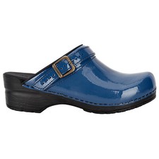 Sanita 'Freya Patent' Flexible Clogs in Denim 457548 