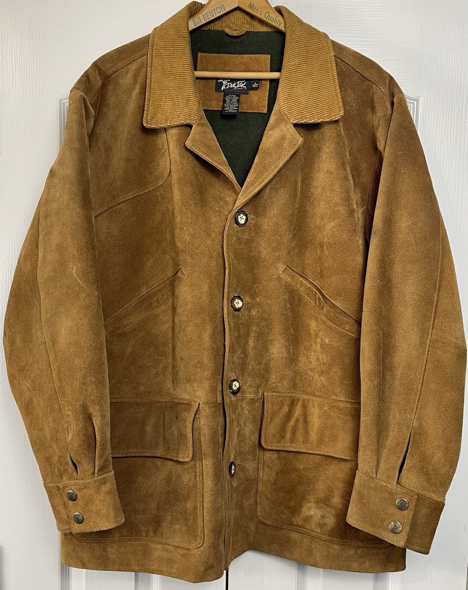 Vintage DICK IDOL LEATHER COWBOY RANCHER HEAVY BARN COAT JACKET