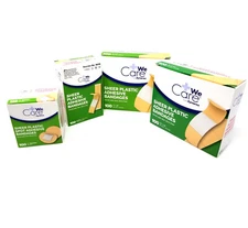 Dynarex Sheer Plastic Adhesive Assorted Bandage 100/Box Sterile Non-stick Pads