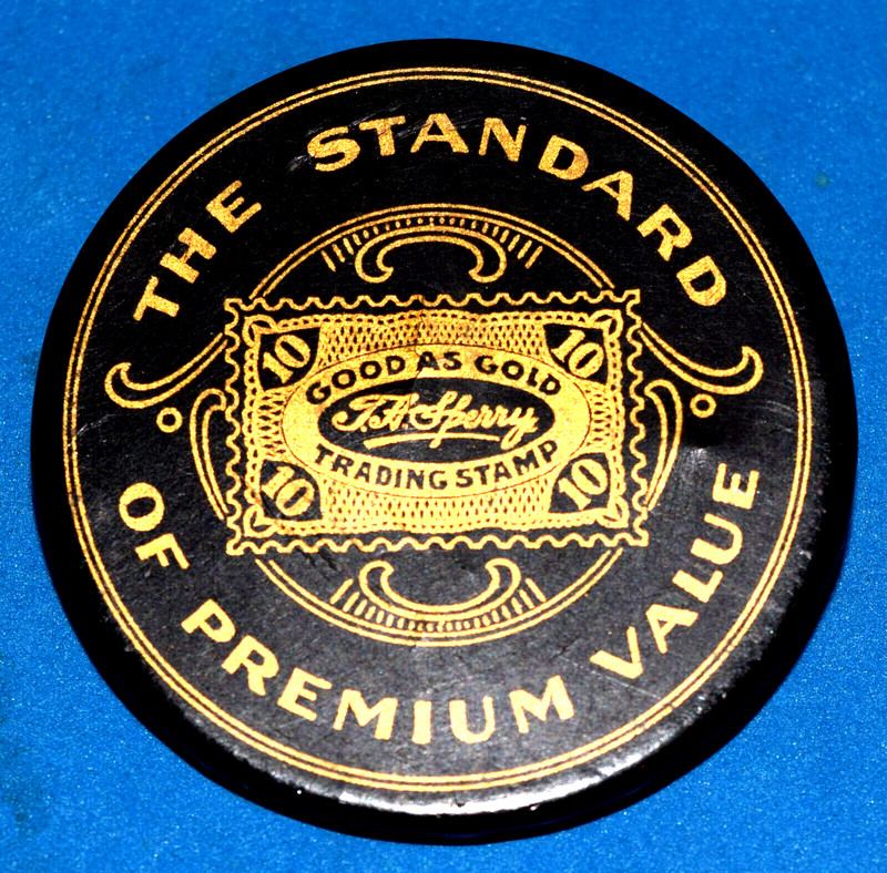 Sperry Trading Stamp Pinback Badge Button pre-1896 - S&H Green Stamp Predecessor