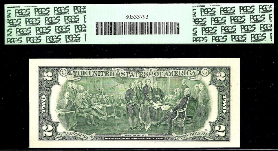 ULTIMATE SUPER REPEATER serial number 02020202 on a $2 graded PCGS 66 PPQ - Image 3 of 3