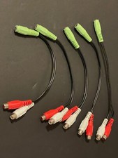 RCA CABLES LOT OF 5 PIECES 8" FEMALE TO FEMALE NOS OPEN BOX