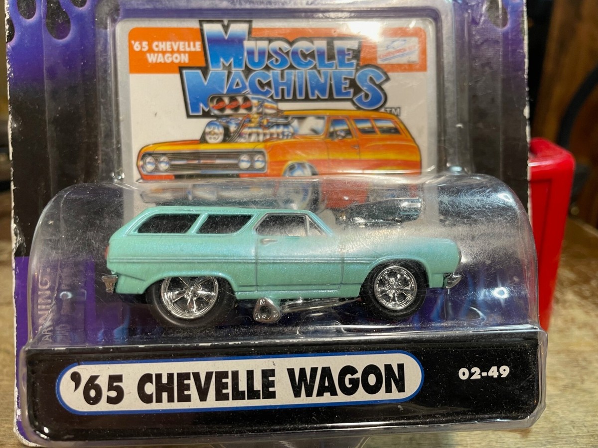 MUSCLE MACHINES 65 CHEVELLE WAGON 1/64 scale Diecast Toy car