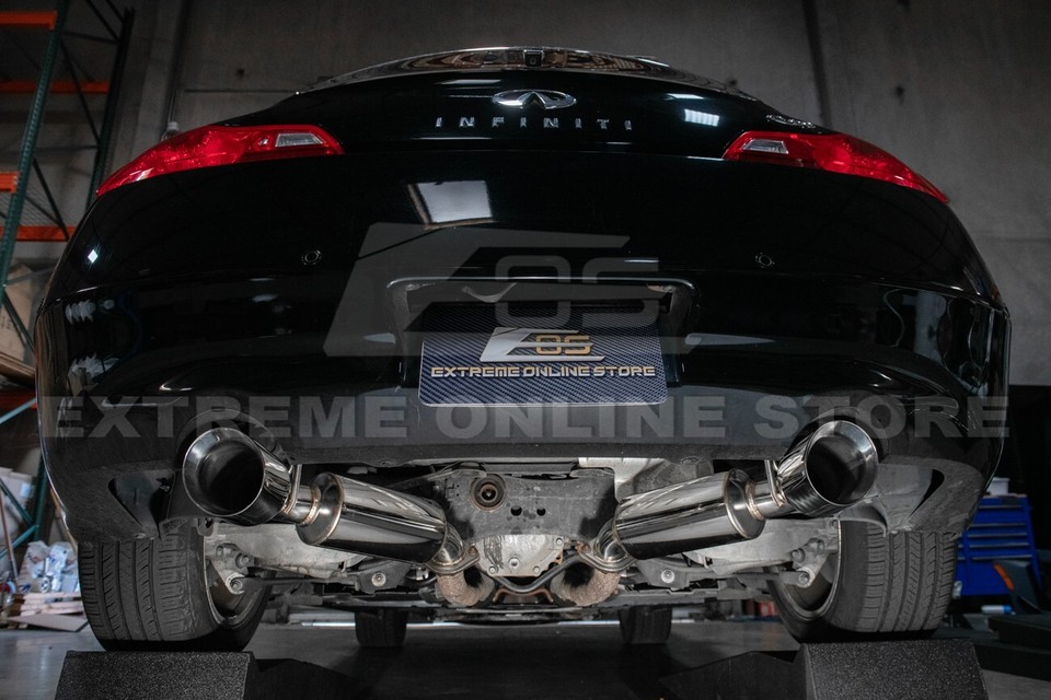 For 14-16 Infiniti Q60 Stainless Steel Axle Back 4.5 Inch Dual Tips ...
