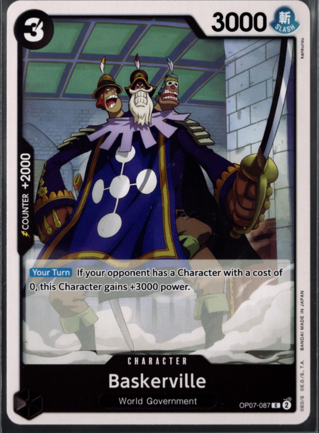 One Piece Card Game Baskerville OP07-087 - 500 Years In The Future - English