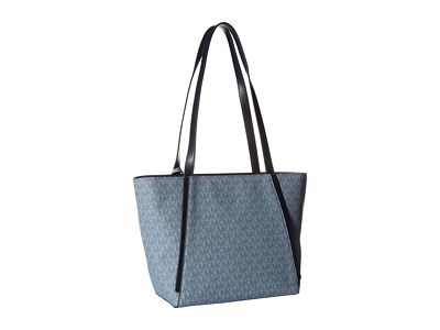 Michael Kors Signature Admiral Pale Blue Whitney Top Zip Tote