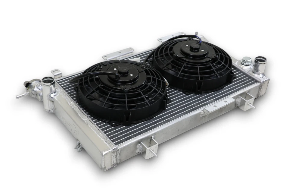 Radiateur ALU 4L Trophy Gros Volume 50mm Ventilateur Aluminium Radiator Renault - Bild 2 von 4