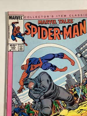 Marvel Tales #183 Spider Man Rhino On The Rampage 1986 Comic